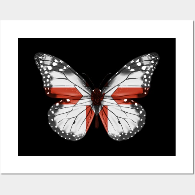 Irish Flag  Butterfly - Gift for Irish From Northern Ireland Wall Art by Country Flags